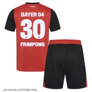 Bayer Leverkusen Jeremie Frimpong #30 Kotipaita Lapsille 2024-25 Lyhythihainen (+ shortsit)